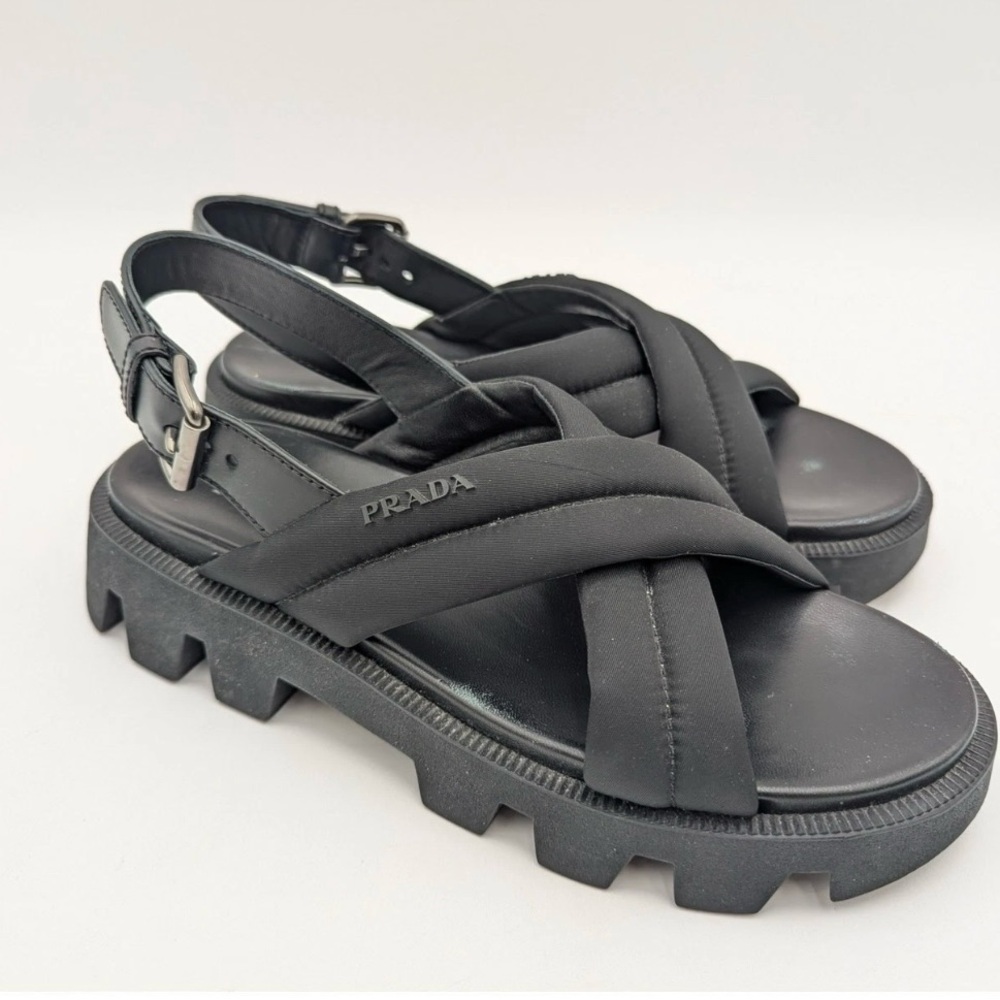 Prada Women's Black Strappy Sandals